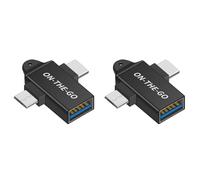 Bosiyrggrl 2X Convertisseur USB C vers USB 3.0 OTG Adaptateur USB 2 en 1 Type C Micro-OTG