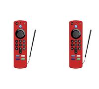 Bosiyrggrl 2X Housse de TéLéCommande en Silicone pour Bâton 4K 3Rd Gen 3Rd Generation ÉTui de Protection Anti-DéRapant pour TéLéCommande (Rouge)
