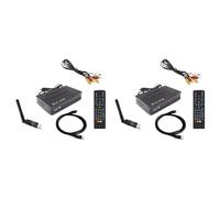 Bosiyrggrl 2X ISDB-T 1080P HD Set Top Box Récepteur TV de Diffusion Vidéo Numérique Terrestre avec Câble pour Prise UE Brésil/Chili B