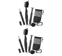 Bosiyrggrl 2X Kit de Nettoyage de Club de Golf, Brosse de Golf Rétractable et Affûteur de 4 Rainures de Club de Golf pour Rainures en U et en V, Kit de Nettoyage de Club de Golf