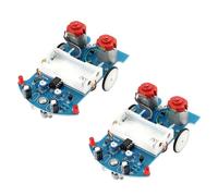 Bosiyrggrl 2X Kit Électronique d'apprentissage de la Soudure Pratique Kits de Projet de Voiture Intelligente Suivre Le Kit de Bricolage RCar Kit Électronique de Bricolage