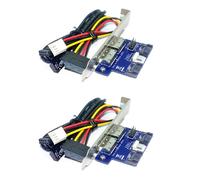 Bosiyrggrl 2X Ordinateur de Bureau Double Port SATA pour Alimenter ESATA ESATap 9Pin vers USB 2.0 Convertisseur Carte de Support D'Extension