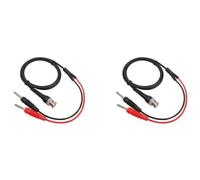 Bosiyrggrl 2X P1009 BNC Vers Double Câble BNC de Sonde de Test de Fiche Banane Empilable de 4MM pour Générateur de Signal D'Oscilloscope 120CM