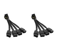 Bosiyrggrl 2X pour GPU RTX4090 RTX4080 4X8 Broches PCI-E à 16 Broches Câble d'alimentation de Carte Graphique Connecteur 12VHPWR Câble Coudé à 90 Degrés