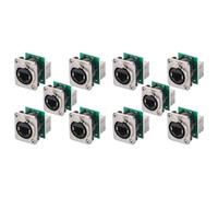 Bosiyrggrl 2X Prise de Châssis Ethercon Rj45, Prise de sur Panneau d'alimentation/Passage D-N8FDP RJ45, Connecteur Vertical Cat5 RJ45 à sur Panneau SéRie D