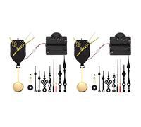 Bosiyrggrl 2X Quartz Pendule Déclencheur Horloge Mouvement Carillon Boîte à Musique Complète Bricolage Mécanisme Mural Pièces de Réparation avec 8 Paires D'Aiguilles D'Horloge