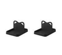 Bosiyrggrl 2X Repose-CuillèRe avec Support de Couvercle, Support de CuillèRe Pliable pour Comptoir de Cuisine, Support de Couvercle de Pot en Forme de Chat pour CuillèRes Noir