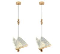 Bosiyrggrl 2X Suspensions ModèLe Papillon Lustres Lampe ÉClairage IntéRieur DéCor à Chevet Bar Lustre Duplex Escalier Ins,A