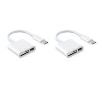 Bosiyrggrl 2X Type C vers USB SD TF Lecteur de Carte Mémoire OTG HUB USB C Adaptateur de Lecteur de Carte Micro-SD pour Pro