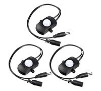 Bosiyrggrl 3 Pièces DC 5 V-24 V 5 A PIR Détecteur de Mouvement Activé Interrupteur D'Éclairage Détecteur de Mouvement D'Occupation avec Câble Coupleur CC pour Fête