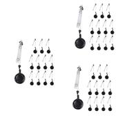 Bosiyrggrl 36 PièCes Kit de Bobine de Badge Bricolage Perlé RéTractable ID Nom Badge Bobine Clips Support pour Perles Barre Vierge avec Clip de Ceinture, Noir
