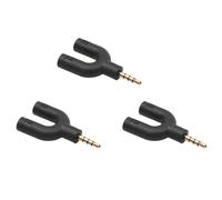 Bosiyrggrl 3X Adaptateur de Type U Double Prise Casque 3,5 mm Câbles Audio Splitter Microphone 2 en 1 Connecteur Pivotant pour Android
