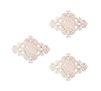 Bosiyrggrl 3X Beaucoup Bois Sculpté Long Onlay Applique Murs de Fleurs Non Peints Armoires Type de Décor de Porte: 21X15 cm