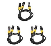 Bosiyrggrl 3X Câble RéPartiteur XLR, 3 Broches XLR vers Double Câble Audio XLR Mâle Y Câble RéPartiteur de Microphone ÉQuilibré Adaptateur Audio