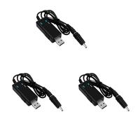 Bosiyrggrl 3X Convertisseur USB Boost Câble Convertisseur ÉLéVateur USB DC 5V à 9V 12V 3.5X1.35Mm Connecteur pour Convertisseur de Puissance, 1 Support 1