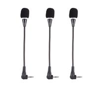Bosiyrggrl 3X Flexible 3,5 mm Mini Microphone pour Ordinateur Portable PC Skype Noir