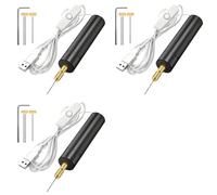 Bosiyrggrl 3X Kit de Mini Perceuse Électrique USB, Perceuse USB, Outils Rotatifs, Graveur, Stylo, Perçage, Outils de Bijouterie avec Forets, Outils Électriques