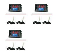 Bosiyrggrl 3X Mini Thermomètre Numérique à Courant Continu 4-28 V, Détecteurs à Double Affichage, Température de Bougie de Motoneige, Thermomètre de Voiture B
