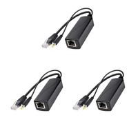 Bosiyrggrl 3X PS5712TG Gigabit Puissance par Ethernet Splitter 10/100 / 1000Mpbs RJ45 Support IEEE802.3 AF/At (30W) Splitter PoE