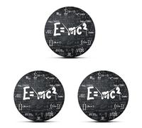 Bosiyrggrl 3X Théorie de la Relativité Math Formule Horloge Murale Scientifique Professeur de Physique Cadeau École Salle de cor
