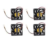 Bosiyrggrl 4 Pièces 70X70mm 12V 3 Broches PC Computer Case CPU DC Brushless Cooler Cooling Fan Noir
