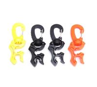 Bosiyrggrl 4 Pièces Clip de Support de Tuyau de Plongée Clip de Tuyau Double BCD avec Boucle à Mousqueton pour Accessoires de Remplacement de Plongée en Apnée