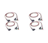 Bosiyrggrl 4 Pièces Séries Boîtier D'Ordinateur ATX Marche/Arrêt Câble de Commutation de Réinitialisation avec 2 LED Lumière Rouge Vert Boîtier ATX Lunette, 65 cm