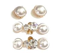 Bosiyrggrl 4pcs Grande Perle Décoration Breloque Boucle Mariée Chaussure Clip Accessoires de Mariage pour Les Femmes