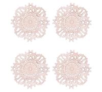 Bosiyrggrl 4X Beaucoup Bois Sculpté Long Onlay Applique Murs de Fleurs Non Peints Armoires Type de Décor de Porte: 15 cm Type A