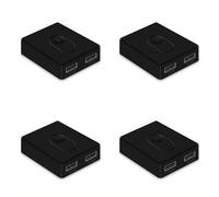 Bosiyrggrl 4X Commutateur KVM USB 2.0 1X2/2X1 Commutateur Répartiteur USB Contrôleur Partagé pour Ordinateur Portable Imprimante Clavier Souris, B