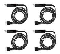Bosiyrggrl 4X Convertisseur de Câble MIDI USB Interface USB vers Cordon MIDI EntréE-Sortie Fonctionne pour PC Portable vers Clavier de Piano dans de Musique 6.5Ft