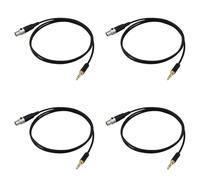 Bosiyrggrl 4X Jack 3,5 mm à 3 Broches Mini XLR pour Bm800 Pc Casque Mélangeur Microphone Stéréo Caméra Amplificateur 0,