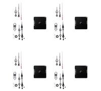 Bosiyrggrl 4X Kit de MéCanisme de Mouvement D'Horloge Bricolage Silencieux Radiocommandé Mode de Signal DCF Allemagne avec 8 Ensembles de Remplacement de RéParation de Mains