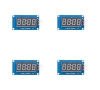 Bosiyrggrl 4X Module D'Affichage LED TM1637 4 Bits pour, Tube D'Horloge à Anode Rouge à 7 Segments de 0,36 Pouce et Carte de Pilote 4 Séries