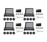 Bosiyrggrl 4X Solar SystèMe de Surveillance D'Alarme de Pression de Pneu de Voiture Tpms 4 Avertissement de SystèMe