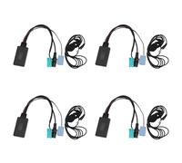 Bosiyrggrl 4X Voiture Bluetooth 5.0 Aux Câble Microphone Mains Mobile TéléPhone Adaptateur D'Appel Gratuit pour 2005-2011