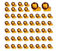 Bosiyrggrl 50 Pièces Mini Figurines d'animaux de la Jungle Résine Minuscules Animaux Miniatures Animaux Sauvages Miniatures Accessoires de Jardin,D