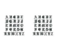 Bosiyrggrl 52X Lettres de L'Alphabet Anglais Mélangées Brodées à Coudre sur Un Fer à Repasser sur Un Patch pour Vêtements