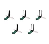 Bosiyrggrl 5X Carte sans WiFi Mini Adaptateur PCI-E Express vers PCI-E avec 10 Antennes Externes pour PC