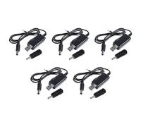 Bosiyrggrl 5X USB Boost Câble 5V à 9V Step Up 12V Réglable Convertisseur de Tension 1A Step-Up Volt Transformateur DC Régulateur de Puissance avec Interrupteur et Affichage de Voltmètre à LED