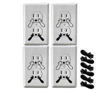 Bosiyrggrl 60 Pièces Drôle Prise de Courant Décalcomanie Prise Murale Autocollant Prise Électrique Autocollant Main Sortie Décalcomanies Mur Décalcomanie Gag