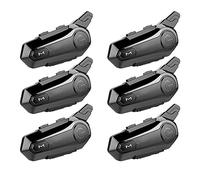 Bosiyrggrl 6X Communication de Casque D'équitation Extérieure D'Interconnexion D'Interphone de Casque Bluetooth de Moto