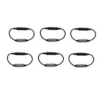 Bosiyrggrl 6X Low-Profile Inline Controller Mini 3 Variateurs de Clé pour Bande LED Noire
