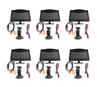 Bosiyrggrl 6X Moniteur Une ÉCran LCD HD TFT 800X480 de 5 Pouces avec Double Support de pour CaméRa de Recul de Voiture/Vue/Lecteur DVD/MultiméDia