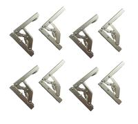 Bosiyrggrl 8pcs Charnières Pliantes à Verrouillage Automatique à Installation avec Ressorts Inclus pour Remplacement de Pièces de Rechange de Cabinet