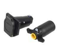 Bosiyrggrl Adaptateur de Câblage de Remorque Rond à 7 Broches Mâle et, Kit de Connecteur D'Épissure à 7 Voies pour Camping-Car et Semi-Remorques