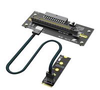 Bosiyrggrl Adaptateur M.2 M-Key 2242/2260/2280 vers PCI-E 4.0 X16 avec Câble D'Extension Oculink SFF-8612/8611 pour Carte Graphique Externe, ATX 24 Broches