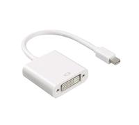 Bosiyrggrl Adaptateur Mini DisplayPort vers DVI, Dual Link Actif Alimenté par USB, Prend en Charge 2560x1600 Blanc
