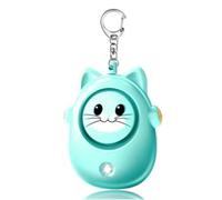 Bosiyrggrl Alarme Personnelle en Forme de Chat Mignon, Artefact Anti-Loup pour Femme, Porte-Clés D'Autodéfense D'Urgence pour Enfants et Femmes en Plein Air