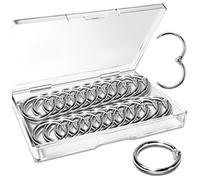Bosiyrggrl Anneaux de Reliure Multifonctionnels pour Feuilles Mobiles - 50 Pièces, Parfaits pour le Bureau, L'École, les Loisirs Créatifs et les Projets Artistiques DIY.
